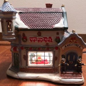 Christmas Village Toy Shop Holiday Decor